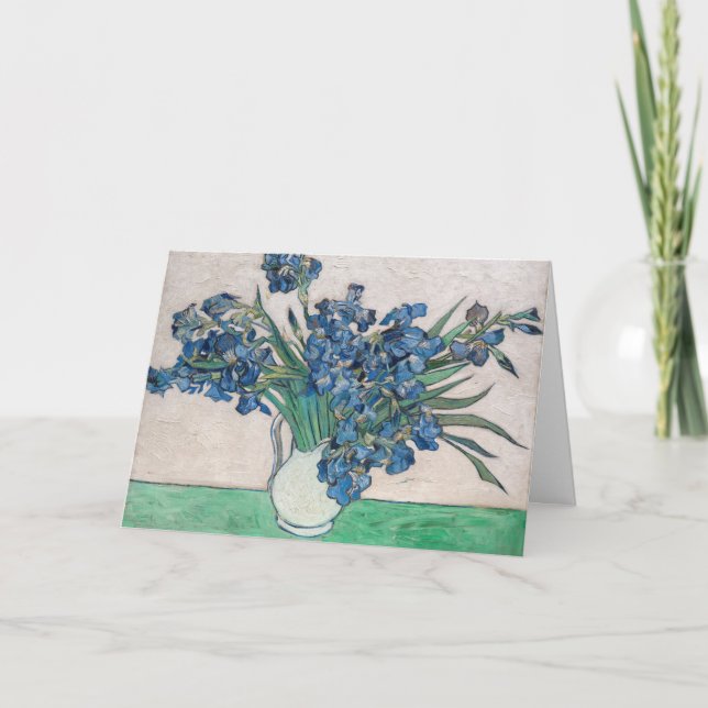 Cartão Vincent van Gogh - Irrises (Frente)