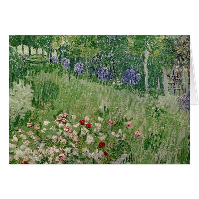 Cartão Vincent van Gogh jardim de | Daubigny, 1890 (Frente Horizontal)