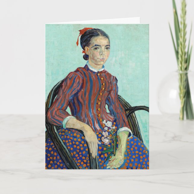 Cartão Vincent van Gogh - La Mousme (Frente)