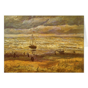 Cartão Vincent van Gogh - Mar em Scheveningen