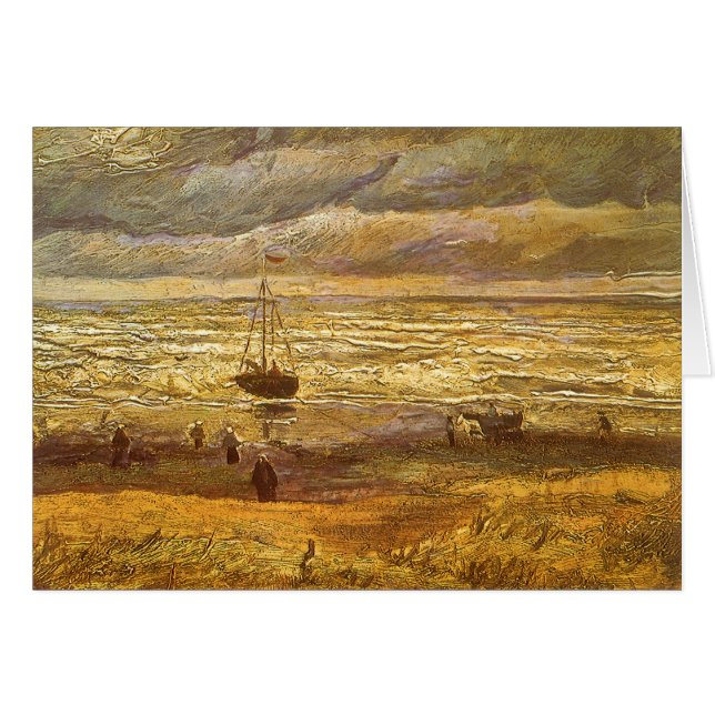 Cartão Vincent van Gogh - Mar em Scheveningen (Frente Horizontal)