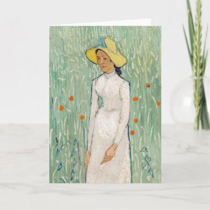 Cartão Vincent van Gogh - Menina de Branco