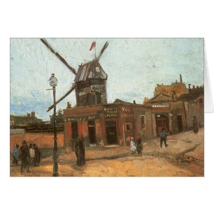 Cartão Vincent van Gogh - Moulin de la Galette, Windmill