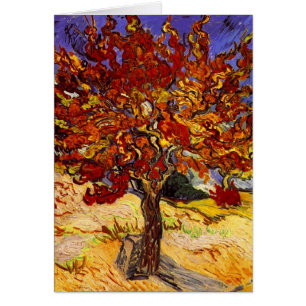 Cartão Vincent Van Gogh Mulberry Tree Pintura de Arte fin