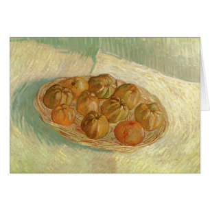 Cartão Vincent van Gogh - Natureza Morta Cesto de Maçãs