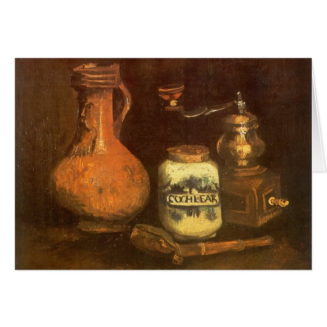 Cartão Vincent van Gogh - Natureza Morta com Moinho de Ca (Frente Horizontal)