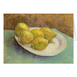 Cartão Vincent van Gogh - Natureza Morta Limões numa Plac