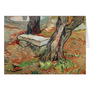 Cartão Vincent van Gogh o banco no Santo-Remy