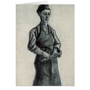 Cartão Vincent van Gogh o ferreiro novo, 1882