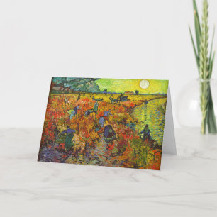Cartão Vincent van Gogh - O Vinhedo Vermelho