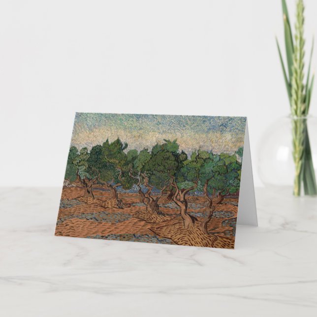 Cartão Vincent van Gogh - Olive Grove (Frente)