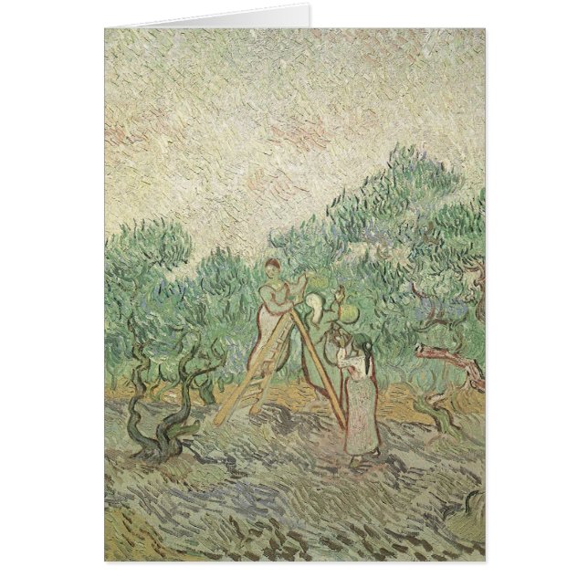 Cartão Vincent van Gogh - Olive Picking (Frente)