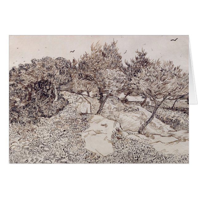 Cartão Vincent van Gogh | Oliveiras (Frente Horizontal)