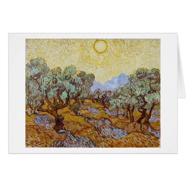 Cartão Vincent van Gogh | Oliveiras, 1889 (Frente Horizontal)