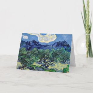 Cartão Vincent van Gogh - Oliveiras com os Alpilles