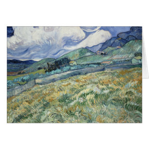 Cartão Vincent van Gogh - Paisagem de Santo-Remy