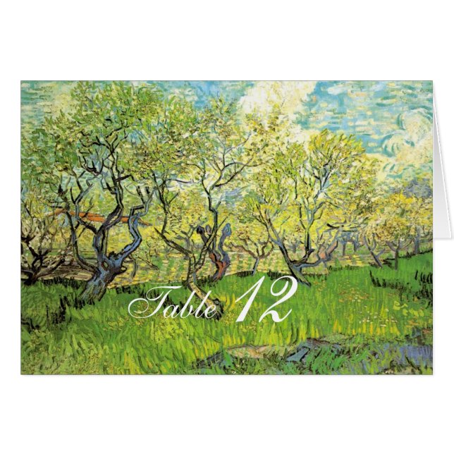 Cartão Vincent van Gogh,Pomar em Blossom (Frente horizontal)