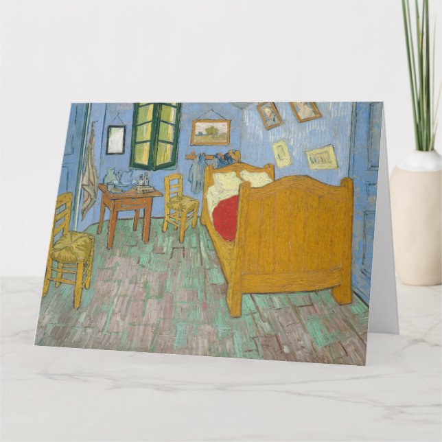 Cartão Vincent Van Gogh, quarto de dormir em Arles, versã (Frente)