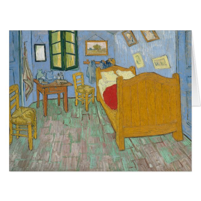 Cartão Vincent Van Gogh, quarto de dormir em Arles, versã (Frente horizontal)