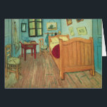 Cartão Vincent van Gogh - Quarto de Vincent em Arles<br><div class="desc">Quarto em Arles (1889), de Vincent van Gogh, é um Apos impressionismo de pintura de arte cotidiana. Uma cena caseira interior com cama, mesa, cadeira e pinturas penduradas nas paredes, vários elementos arquitetônicos, móveis típicos do quarto. Há três versões autênticas descritas em suas cartas, facilmente discerníveis entre si pelas fotos...</div>