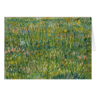 Cartão Vincent van Gogh - remendo da grama
