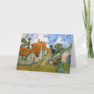 Cartão Vincent van Gogh - Rua em Auvers-sur-Oise