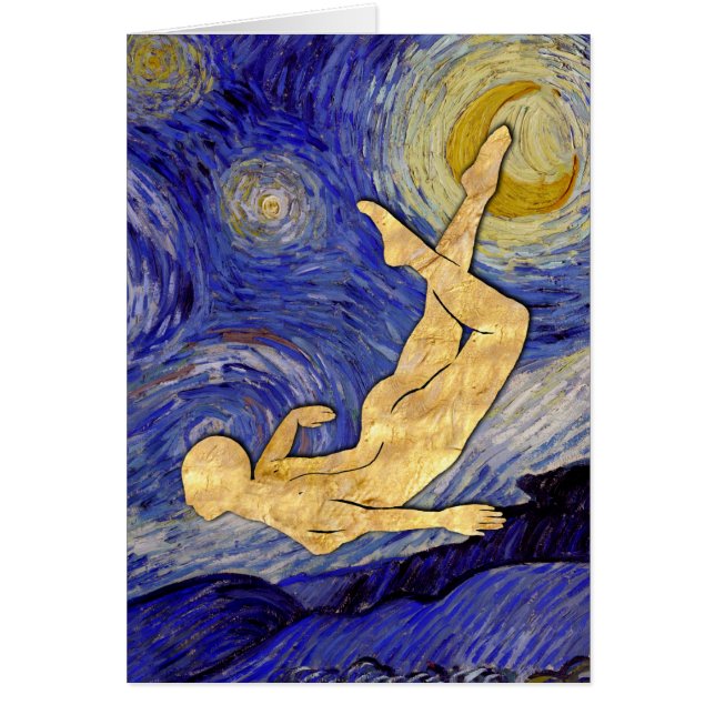 Cartão Vincent Van Gogh Starry Night (Frente)