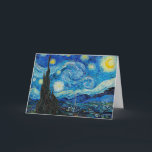 Cartão Vincent van Gogh, Starry Night<br><div class="desc">Starry Night,  famosa pintura de Vincent van Gogh</div>