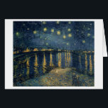 Cartão Vincent van Gogh | Starry Night Over the Rhone<br><div class="desc">Image Collection Number:  XIR60960  The Starry Night,  1888 (oil on canvas). Gogh,  Vincent van (1853-90) oil on canvas. Musee d'Orsay,  Paris,  France Giraudon.  1888</div>