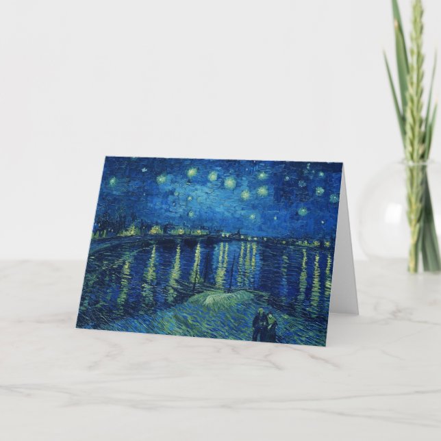 Cartão Vincent Van Gogh - Starry Night over the Rhone (Frente)
