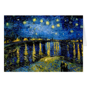 Cartão Vincent Van Gogh Starry Night Over the Rhone 1888