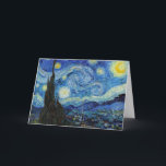 Cartão Vincent Van Gogh Starry Night Vintage Art Notecard<br><div class="desc">Vincent Van Gogh Starry Night Vintage</div>