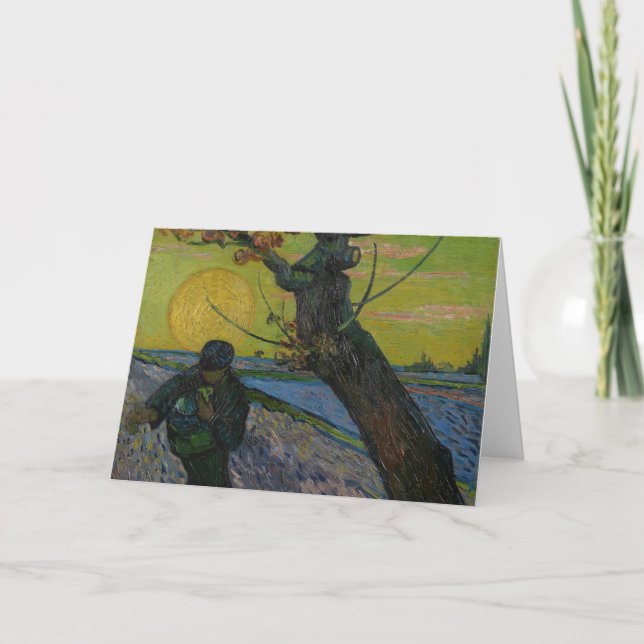 Cartão Vincent Van Gogh - 'The Sower' Greetings card. (Frente)