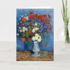 Cartão Vincent van Gogh - Vase com Cornflower e Poppies