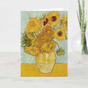 Cartão Vincent Van Gogh - Vase with Twelve Sunflowers
