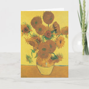 Cartão Vincent van Gogh - Vaso com Quinze Girassóis