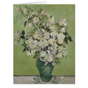 Cartão Vincent Van Gogh, Vaso de Rosas, Rosas No Vaso