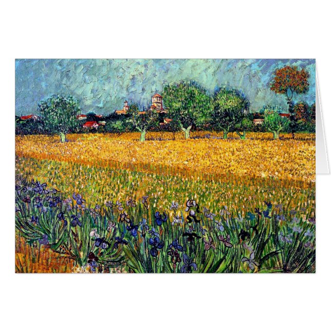 Cartão Vincent Van Gogh - Vista de Arles com Íris (Frente Horizontal)
