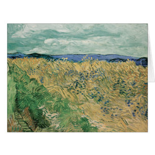 Cartão Vincent Van Gogh, Wheatfield Com Cornflower