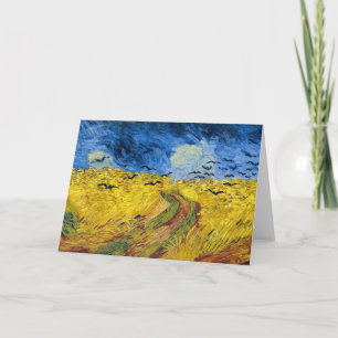 Cartão Vincent van Gogh - Wheatfield com Crows