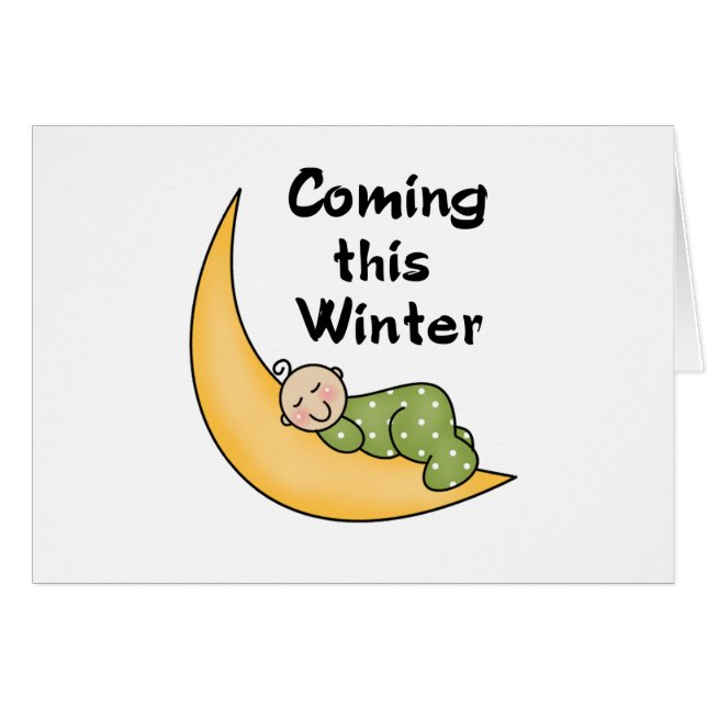 Cartão Vindo este inverno (Frente Horizontal)