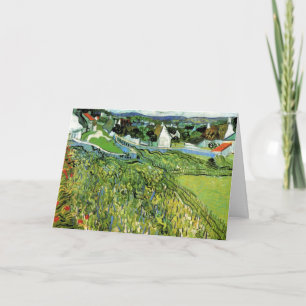 Cartão Vinhas com Vista para Auvers por Vincent van Gogh