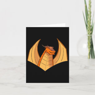 Cartão Vinheta de Dragão Laranja