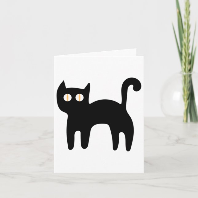 Cartão Vinheta de Gato Preto1 (Frente)