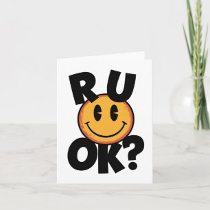 Cartão Vinheta Smiley face de saúde mental do Design U Ok