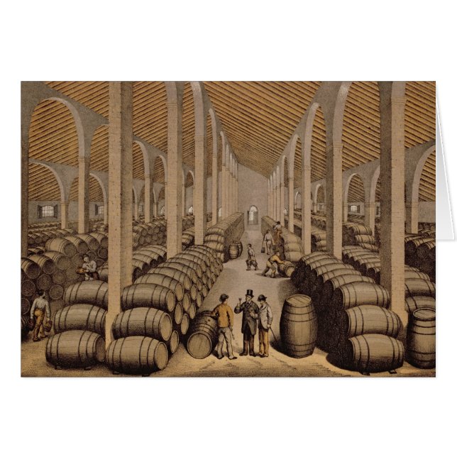 Cartão Vinho-Celar em Jerez de la Frontera (Frente Horizontal)