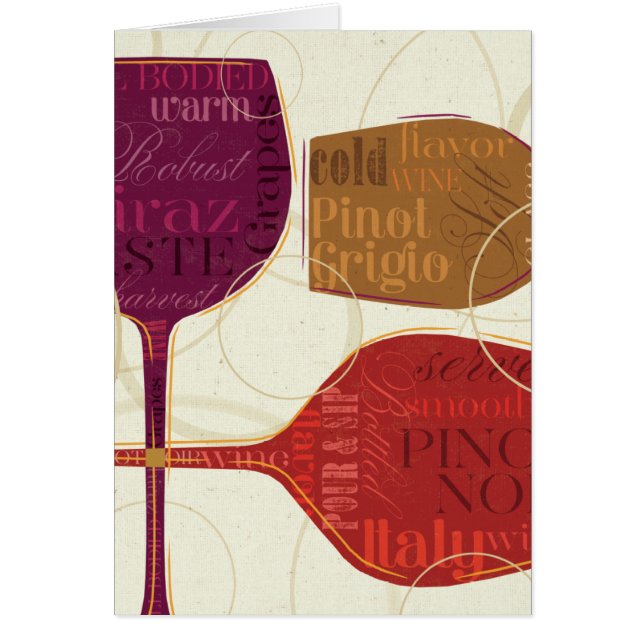 Cartão Vinho colorido (Frente)