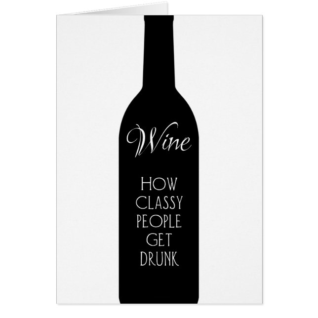 Cartão Vinho, como as pessoas clássicas ganham uma saudaç (Frente)