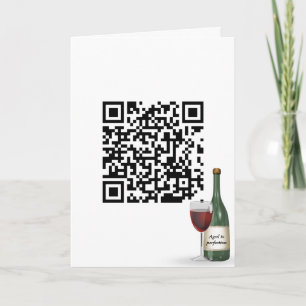 Cartão Vinho de aniversário de código QR