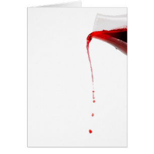 Cartão Vinho de derramamento